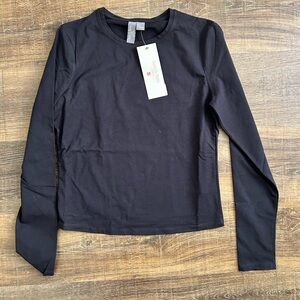 Sweaty Betty  Essential Sculpt Long Sleeve Top - Black - Size L